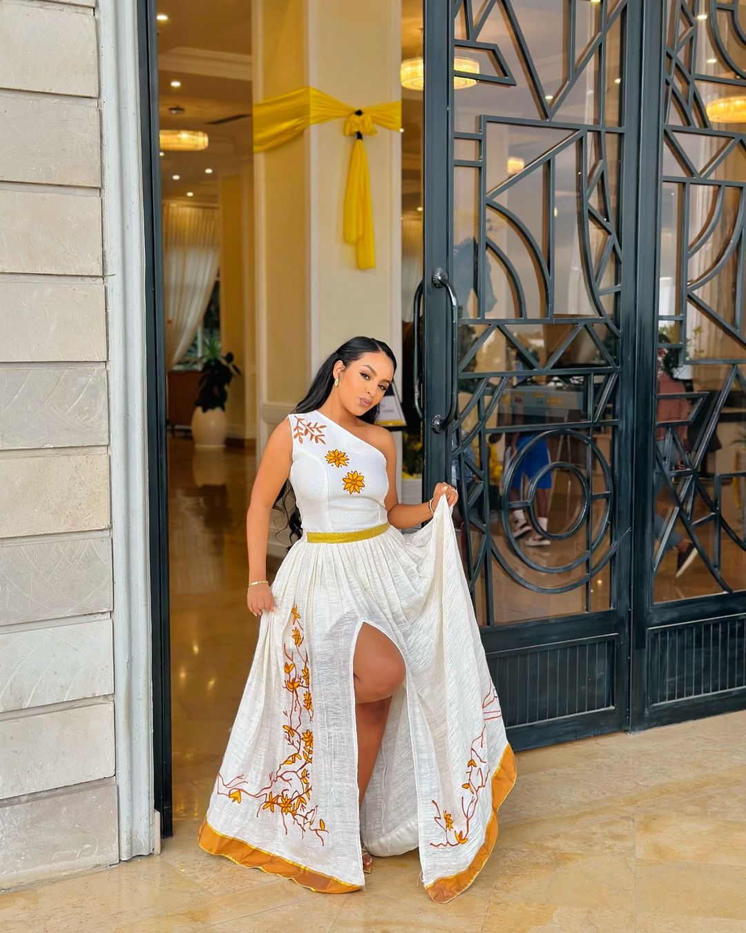 Stylish Habesha Kemis with Modern Touches Traditional Ethiopian Dress