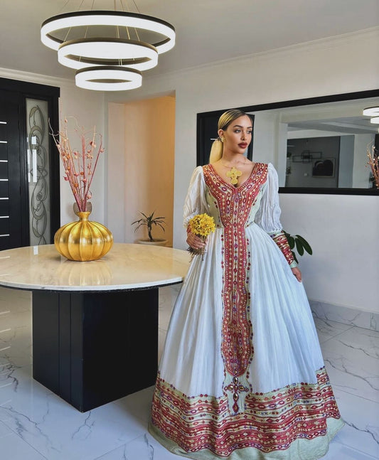 Magnificent Red Habesha Dress