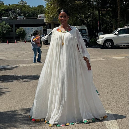 Beautiful Vintage White Habesha Dress