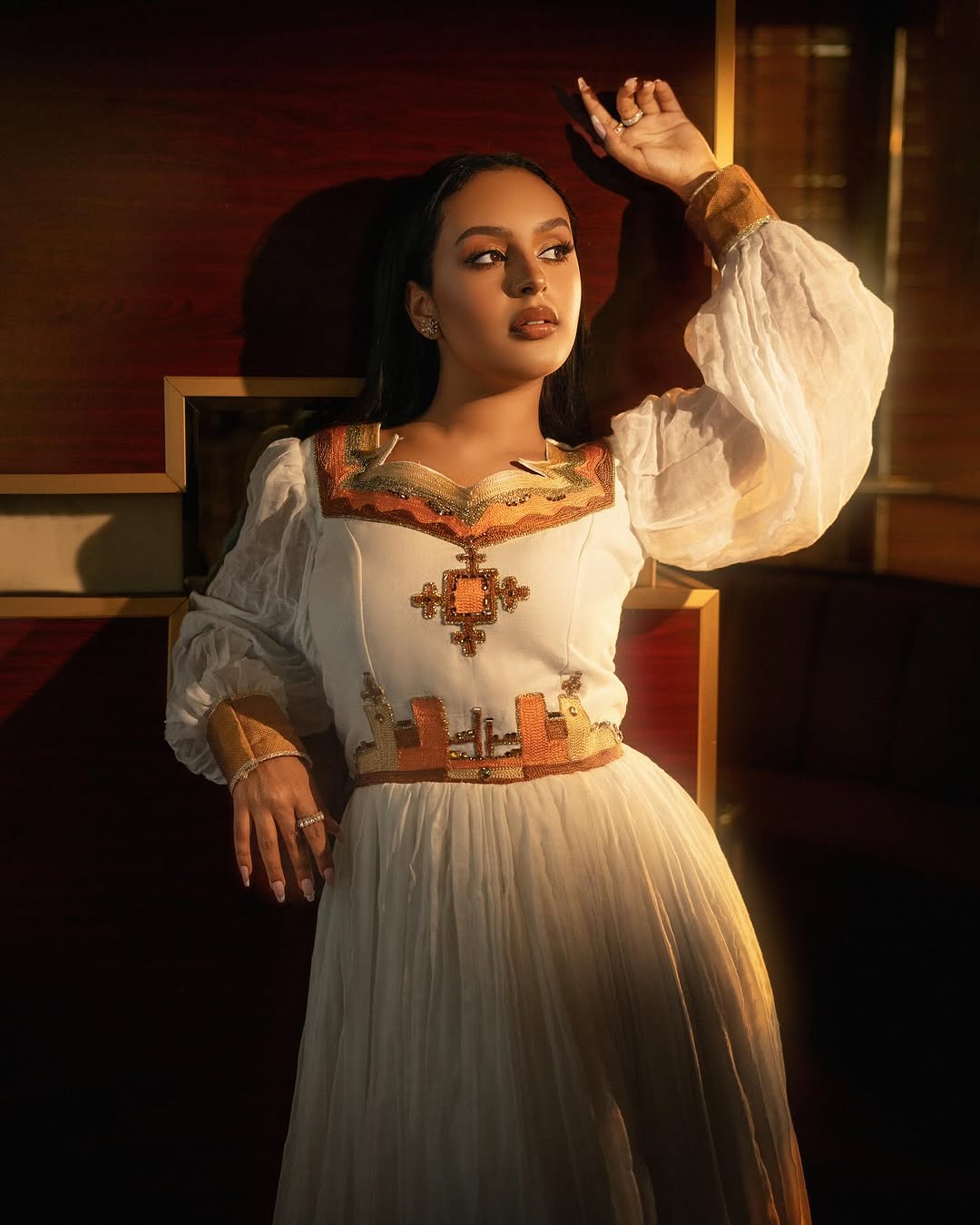 Simple Habesha Kemise Graceful Ethiopian Attire