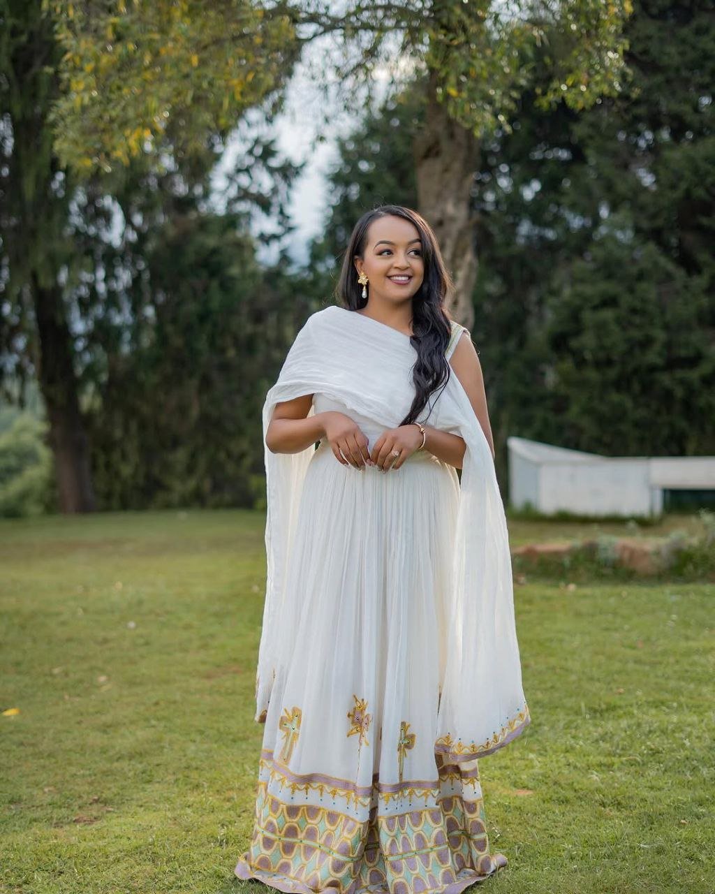 Elegant Habesha Dress with Exquisite Embroidery a Perfect Choice for Festive Celebrations

