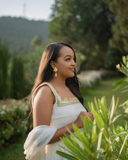 Elegant Habesha Dress with Exquisite Embroidery a Perfect Choice for Festive Celebrations