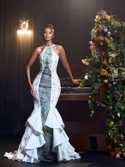 Modern Wedding Habesha Dress with Contemporary Design – Habesha Kemis – Ethiopian Wedding Dress

