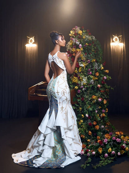 Modern Wedding Habesha Dress with Contemporary Design – Habesha Kemis – Ethiopian Wedding Dress