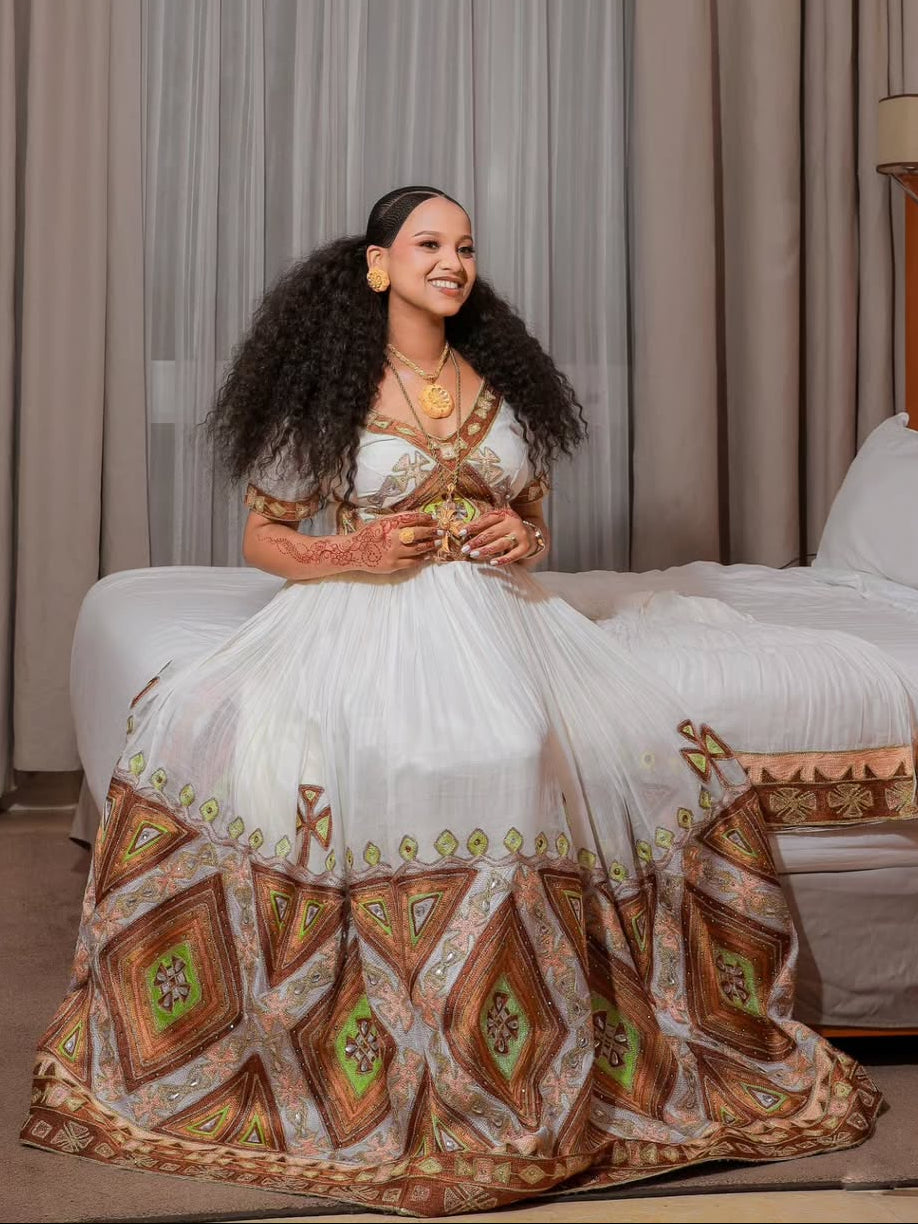Elegant Habesha Wedding Dress 