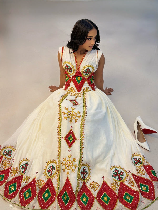 Ethiopian Wedding Dress Collection Traditional Ethiopian Dress for Brides  Ethiopian Clothing Fashion