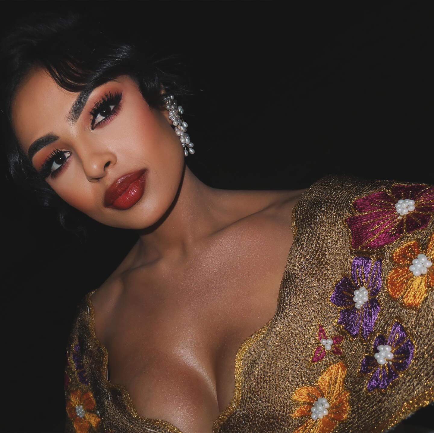 Traditional Ethiopian Dress Sophisticated Habesha Dress Floral Gold Embellishment Habesha Kemis 813
