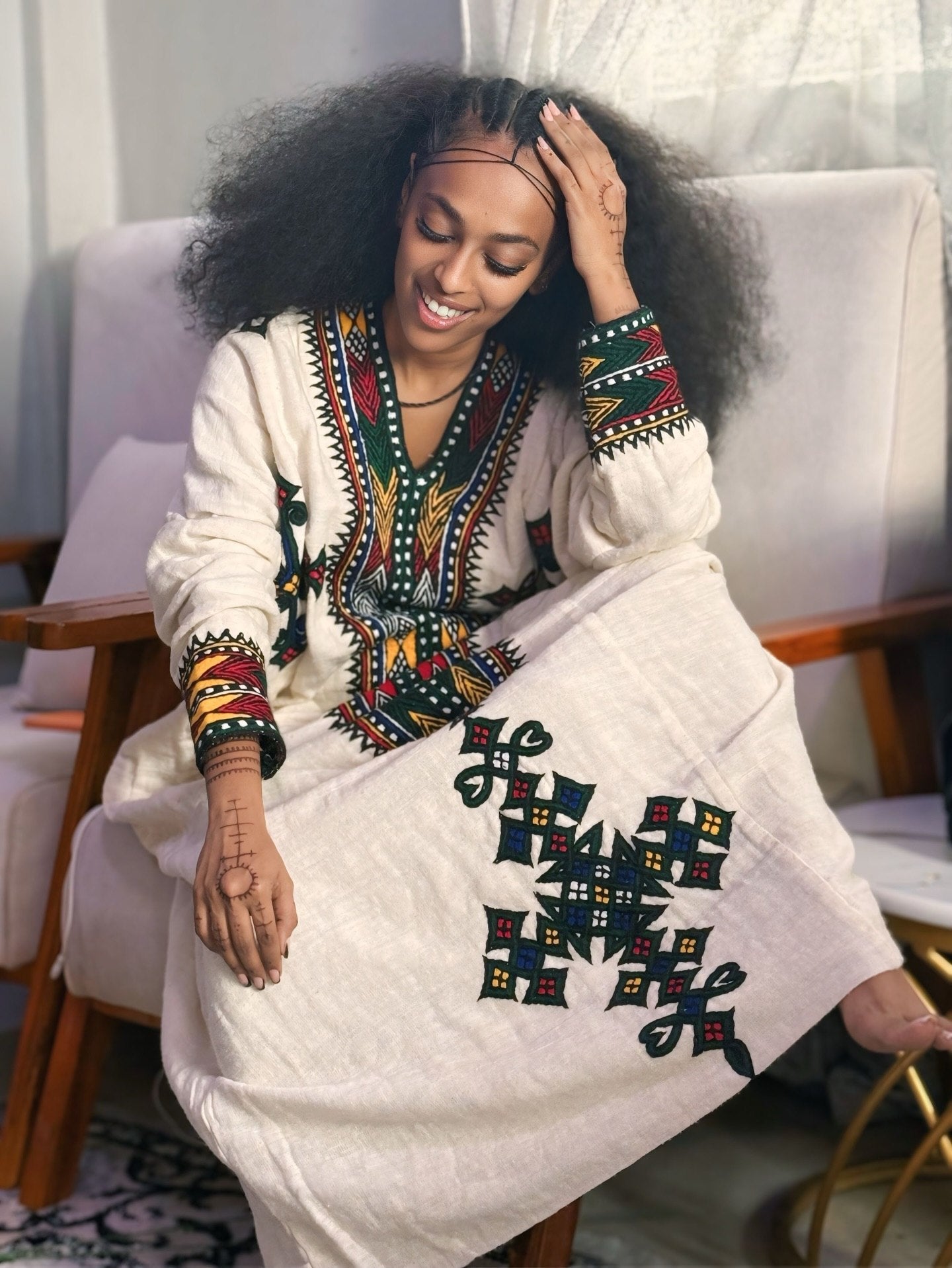 Multicolor Woven Habesha Dress Timeless Habesha Kemis for Elegant Celebration Ethiopian Dress 823