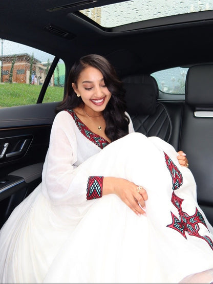 Long Sleeve Habesha Kemis Refined Traditional Weaving Habesha Dress Ethiopian Dress 845