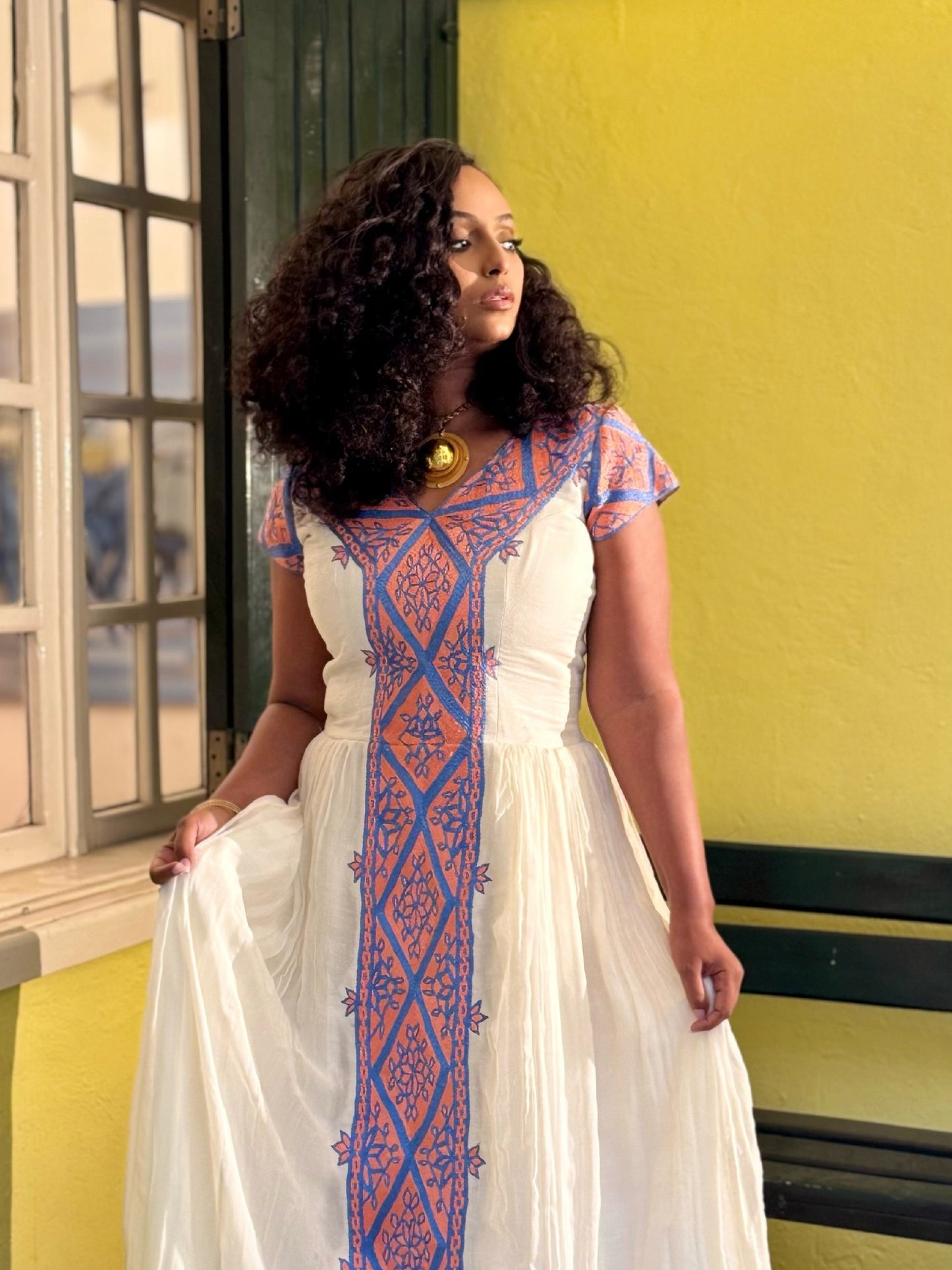 Radiant Lavender Woven Habesha Kemis for Cultural Gatherings Ethiopian Traditional Attire Timeless Eritrean Dress 965