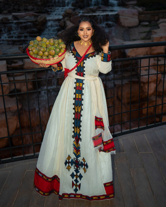 Authentic Habesha Kemis Online Colorful Ethiopian Traditional Dress