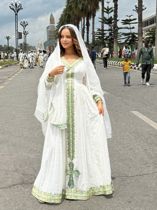 Premium Habesha Traditional Dress Authentic Ethiopian Traditional Dress 