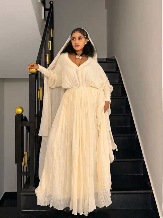 Graceful Habesha Traditional Dress – Authentic Ethiopian Traditional Dress 