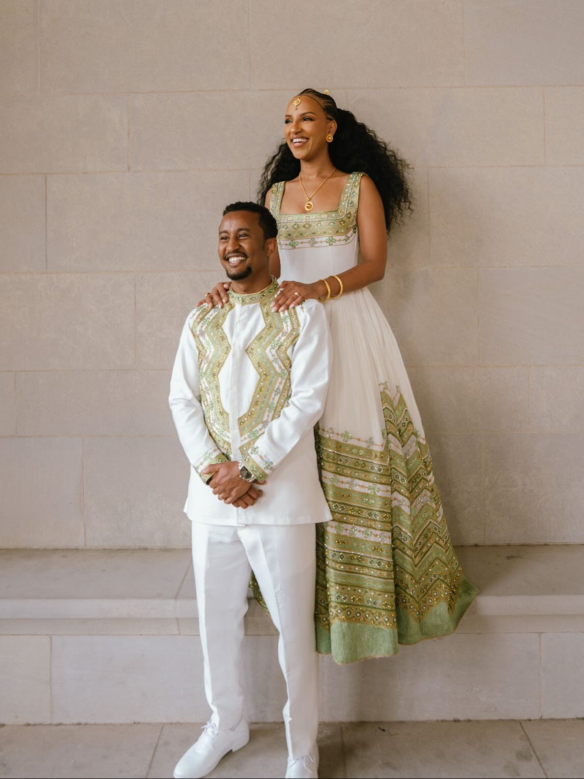 elegant ethiopian couple outfit set premium habesha couples matching attire