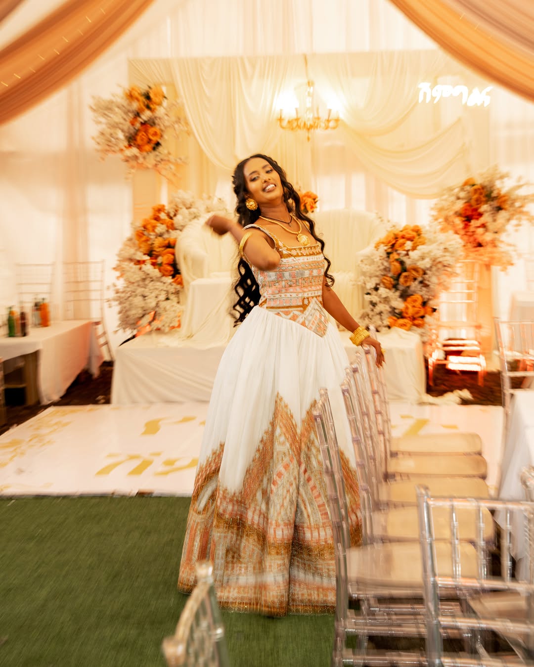 Luxurious Ethiopian Wedding Dress Handwoven Habesha Traditional Clothing for Elegant Bridal Celebrations 1019