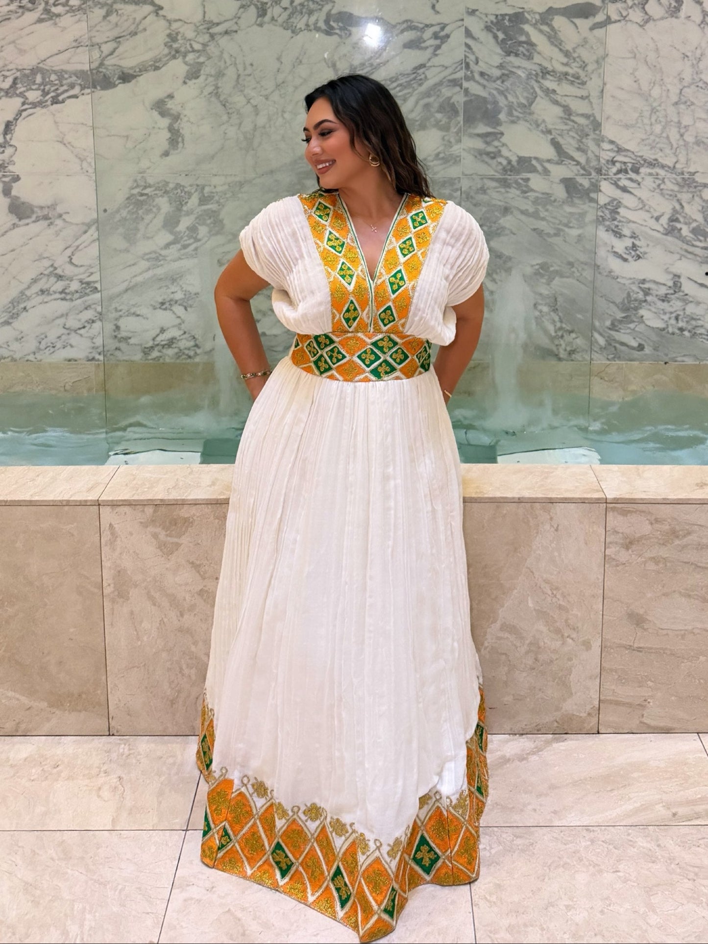 Green Gold Ethiopian Traditional Dress Fine Traditional Ethiopian Clothing Boutique