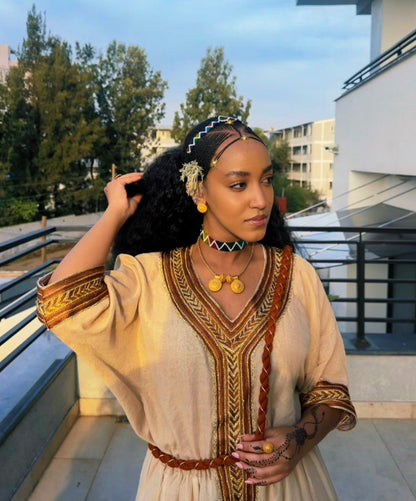 Shop Elegant Habesha Kemis Online Ethiopian Traditional Clothing Heritage Style Habesha Dress 1107