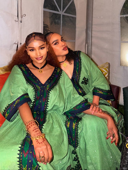 Sage Mint Green Habesha Dress Royal Blue Habesha Kemis Online Handloomed ethiopian clothing 1113
