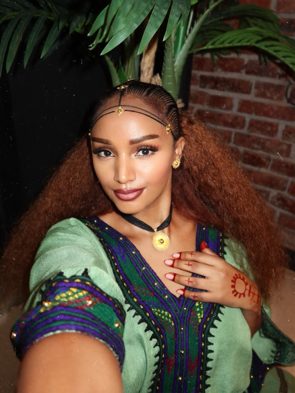 Sage Mint Green Habesha Dress Royal Blue Habesha Kemis Online Handloomed ethiopian clothing 1113