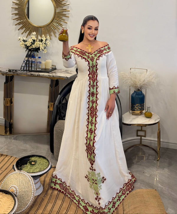 Silver & Gold Embroidered habesha men shirt Handloomed habesha cloth
