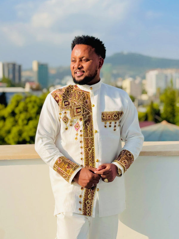 Ethiopian Men's Shirt | Premium Habesha Men's Traditional Shirt & Cultural Attire