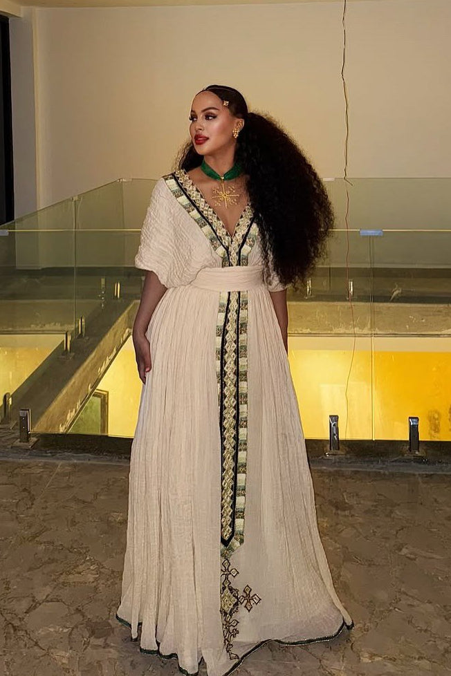 Elegant Habesha Kemis – Ethiopian & Eritrean Traditional Dress