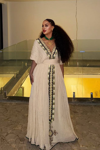 Elegant Habesha Kemis – Ethiopian & Eritrean Traditional Dress