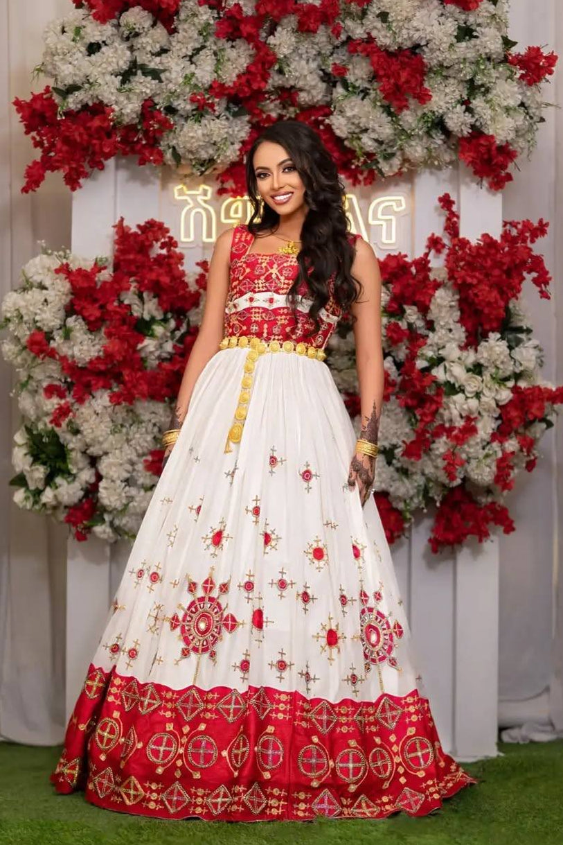 Elegant Habesha Dress Traditional Ethiopian Wedding Dress & Cultural Clothing