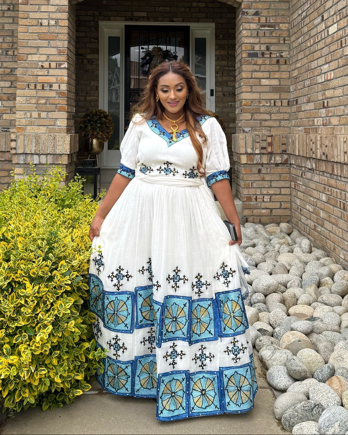 Classic Ethiopian Traditional Dress Habesha Wedding Dress & Traditional Ethiopian Clothing