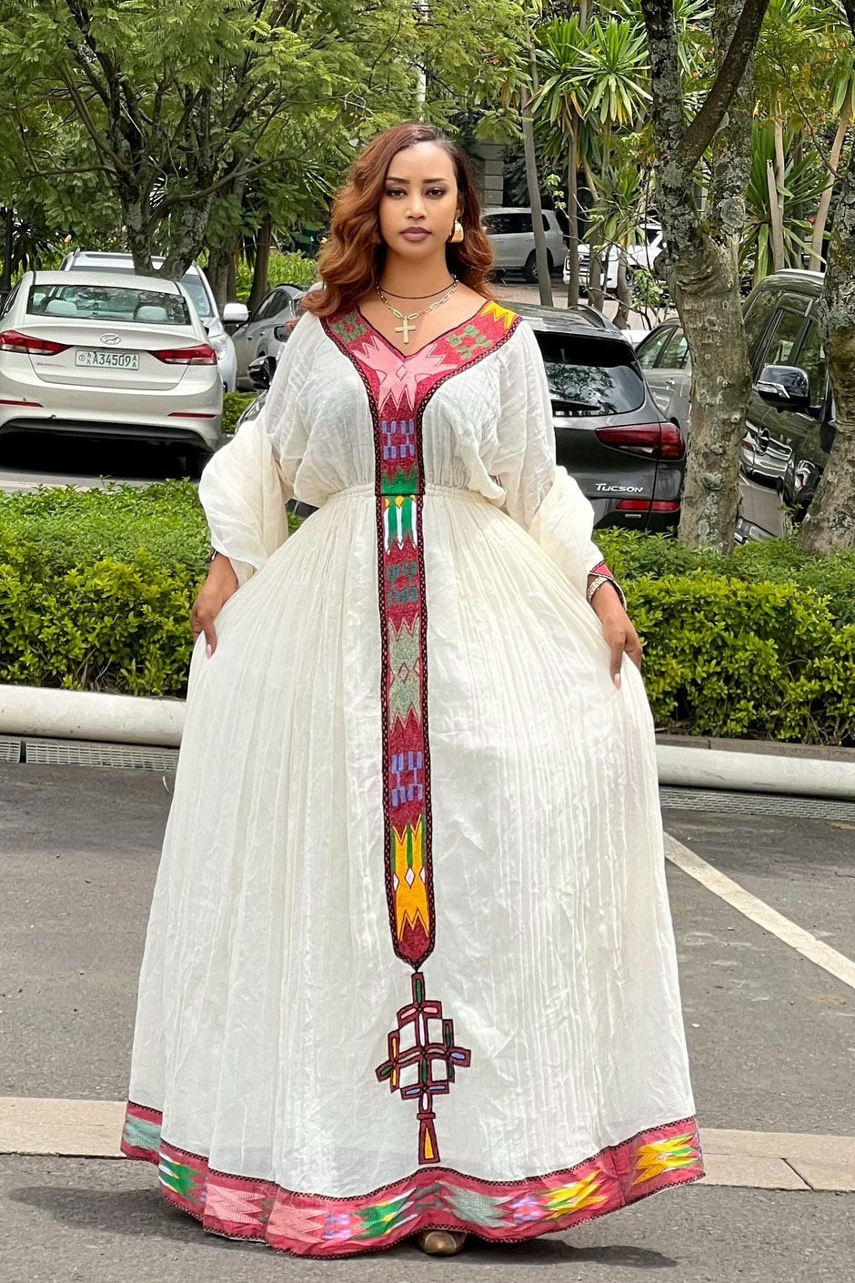 Habesha Dress Vibrant Multicolor Ethiopian and Eritrean Cultural Traditional Wear