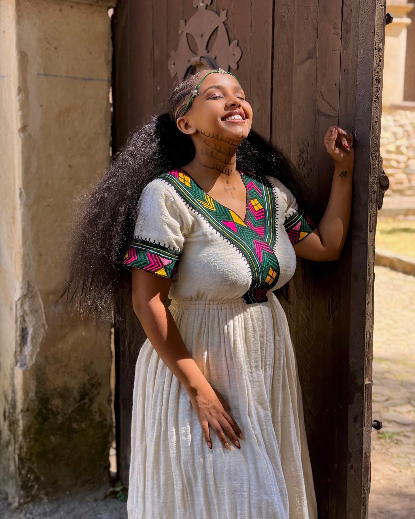 Short Sleeve Habesha Kemis Handmade Ethiopian Clothing Beautiful Habesha Dress 426