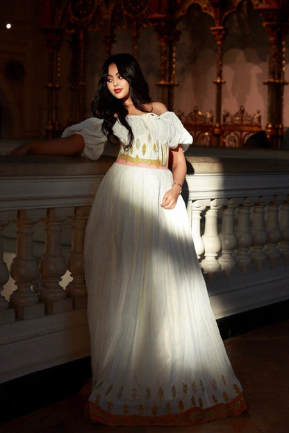 Habesha Kemis Habesha Dress Ethiopian Clothing Off Shoulder Design


