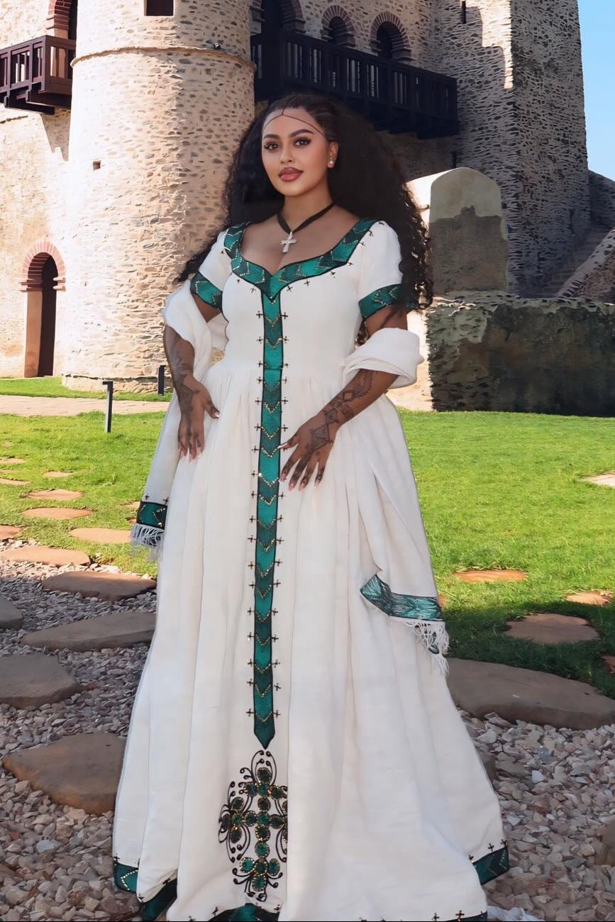 Habesha Kemis Classic Habesha Dress Traditional Ethiopian Dress