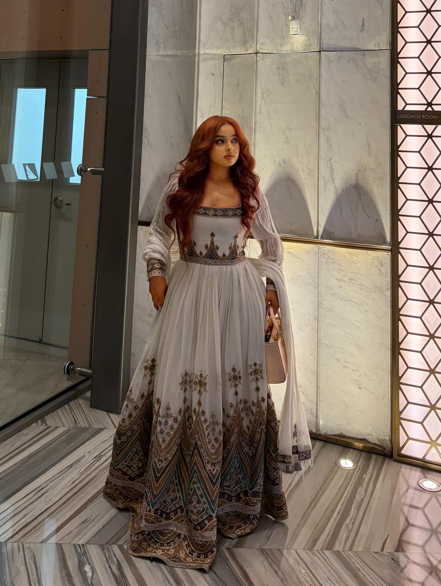 Luxurious Habesha Kemis Long Sleeve Habesha Dress For Wedding Graceful Ethiopian Wedding Dress 483