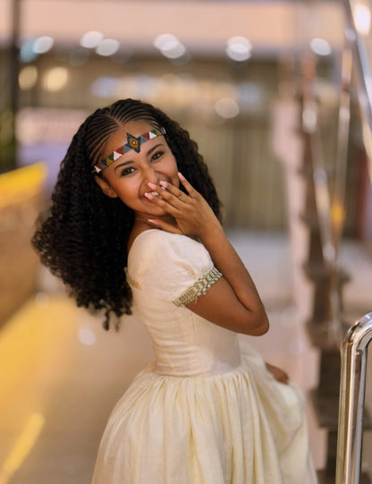 Short Sleeve Habesha Dress Beautiful Habesha Kemis Simple Design Ethiopian Dress 492