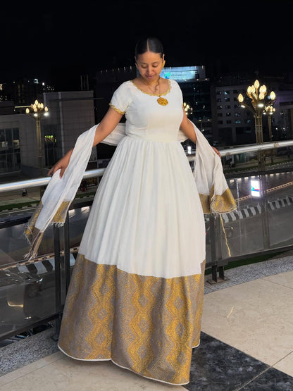 Charming Habesha Dress Style for Cultural Moments Traditional Ethiopian Dress Festive Habesha Kemis 538