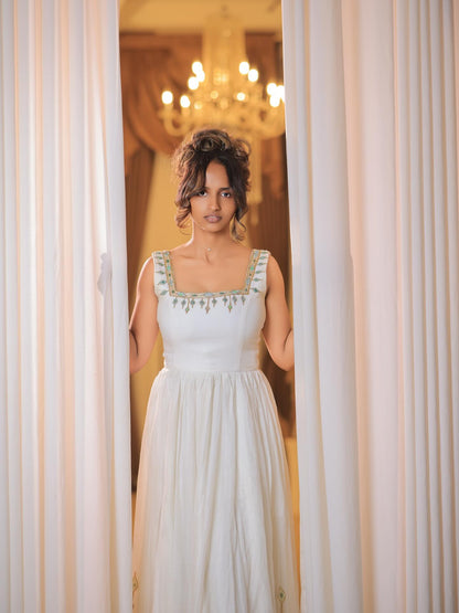 Sleeveless White Habesha Dress Charming Habesha Kemis Timeless Ethiopian Clothing For Event 581