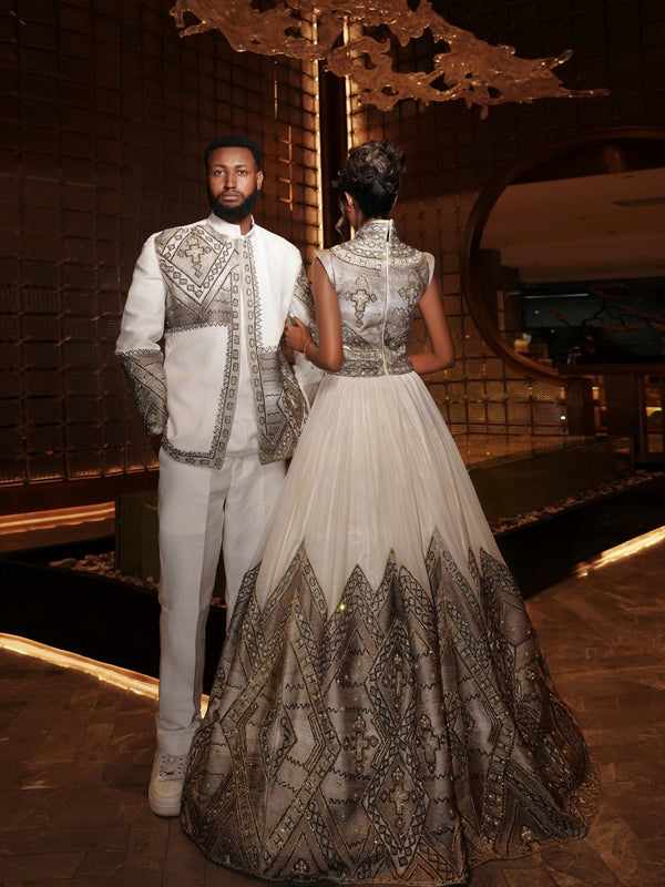 Habesha Couples Outfit Ethiopian Cultural Design Habesha Clothing Matching Traditional Set 649