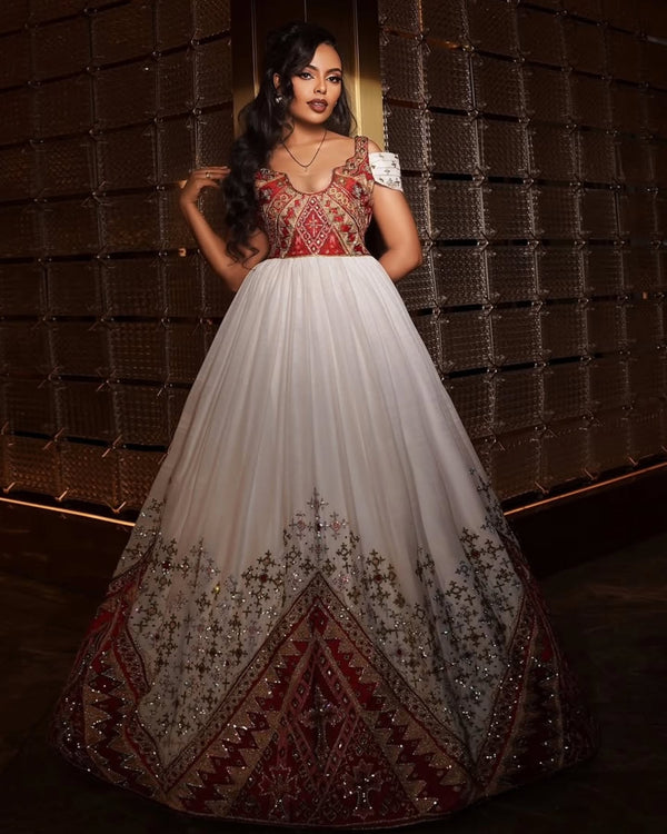Traditional Ethiopian Wedding Dress Luxurious Habesha Kemis Online Graceful Habesha Dress 653