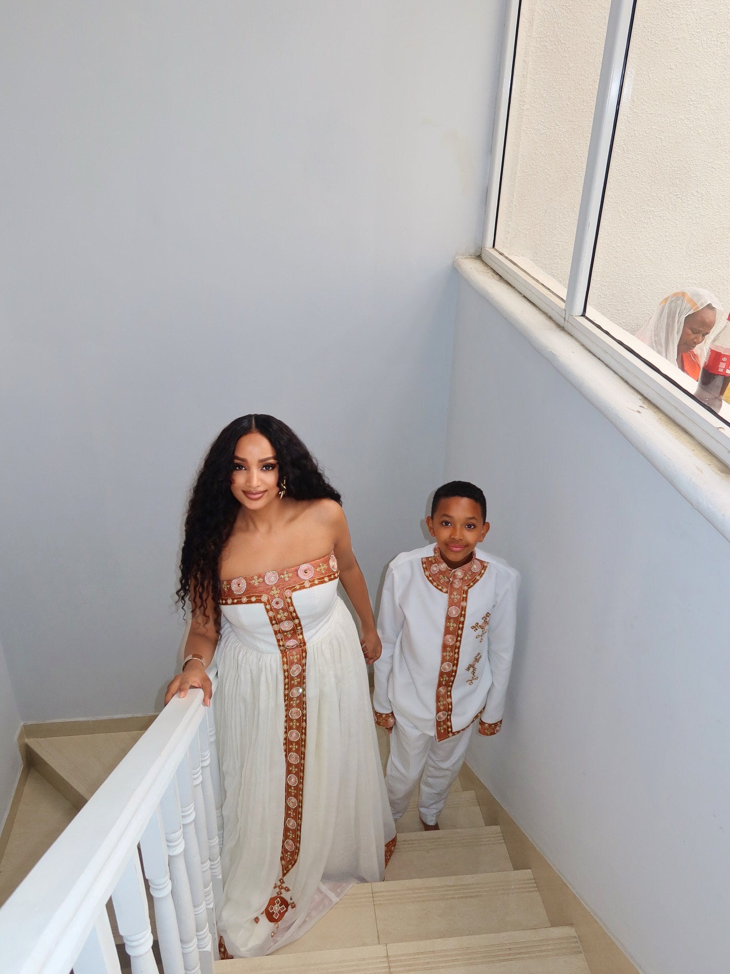 Strapless Habesha Kemis Red and Gold Embroidery Habesha Dress Elegant Ethiopian Clothing 200