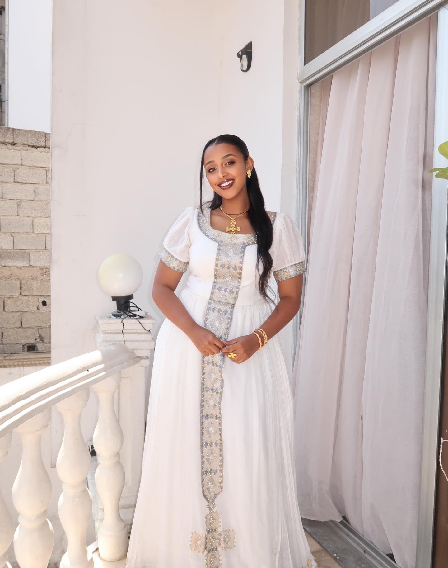 Classic Habesha Kemis Traditional Ethiopian Wedding Dress Handwoven Detail Habesha Dress 253