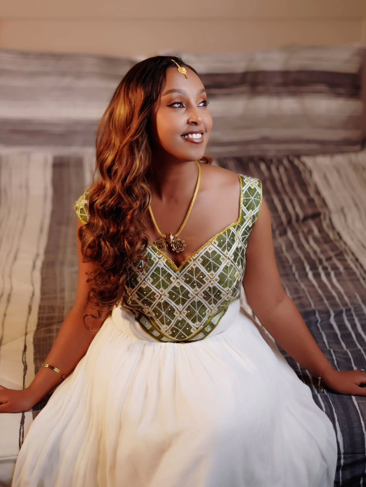 Habesha Dress Ethiopian Traditional Dress Sleeveless Habesha Kemis For Occasions 281