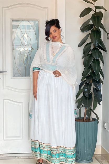 Luxurious Habesha Dress Elegant Ethiopian Traditional Clothing