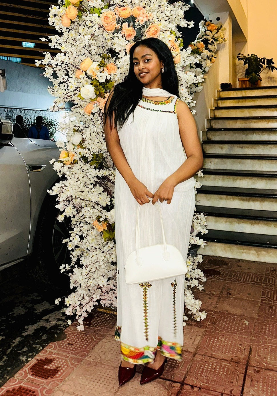 Simple Design Habesha Kemis Traditional Ethiopian Dress Cultural Habesha Dress For Festive 318