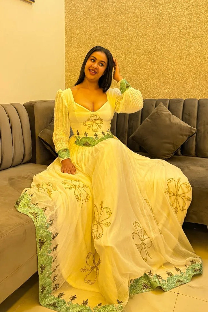 Refined Habesha Kemis A Stunning Expression of Traditional Ethiopian Dress