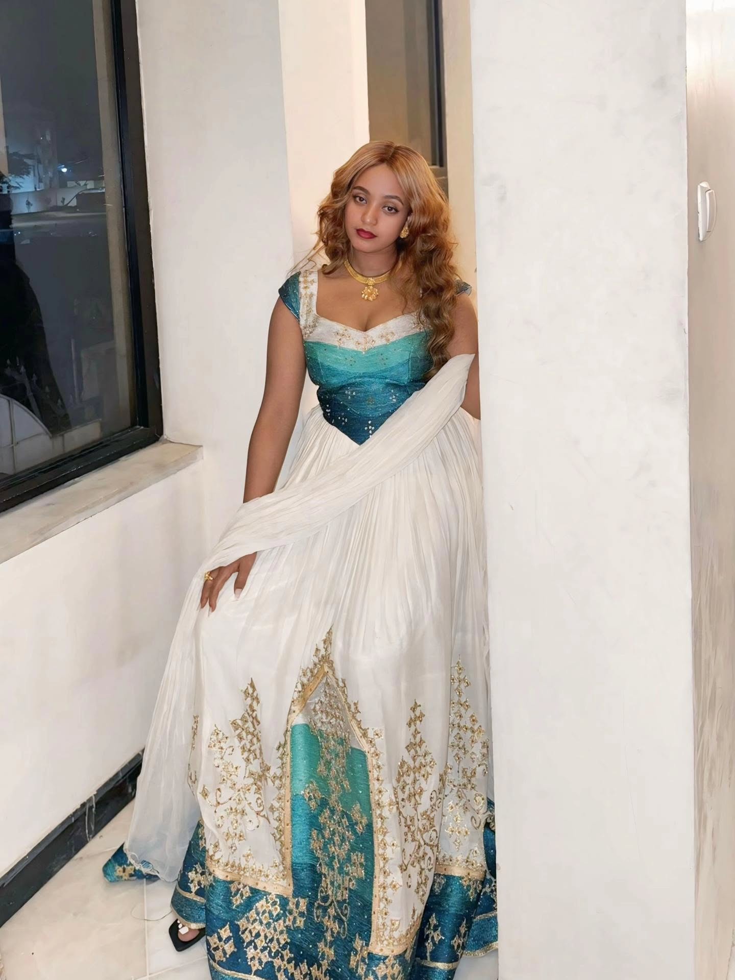 Graceful Habesha Dress for Wedding Celebrations Traditional Ethiopian Wedding Dress 539