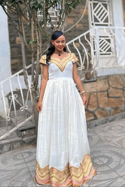 Short Sleeve Habesha Kemis – Traditional Ethiopian Clothing & Eritrean Dress