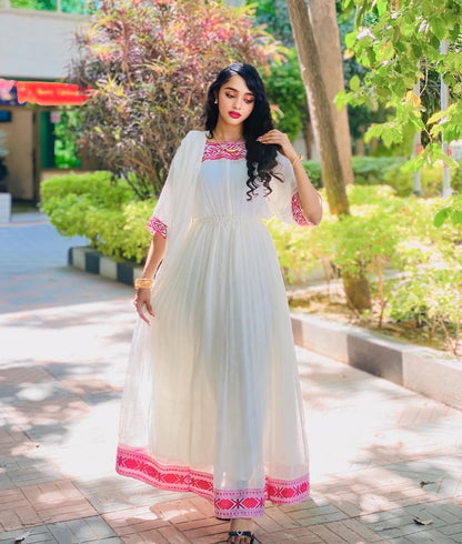 Simple Embroidery Ethiopian Dress Simple Design Habesha Kemis Stylish Habesha Dress 461