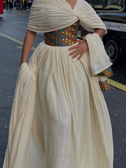 Beautiful Habesha Kemis Cultural Ethiopian Dress For Women Stylish Habesha Dress With Timeless Design 622