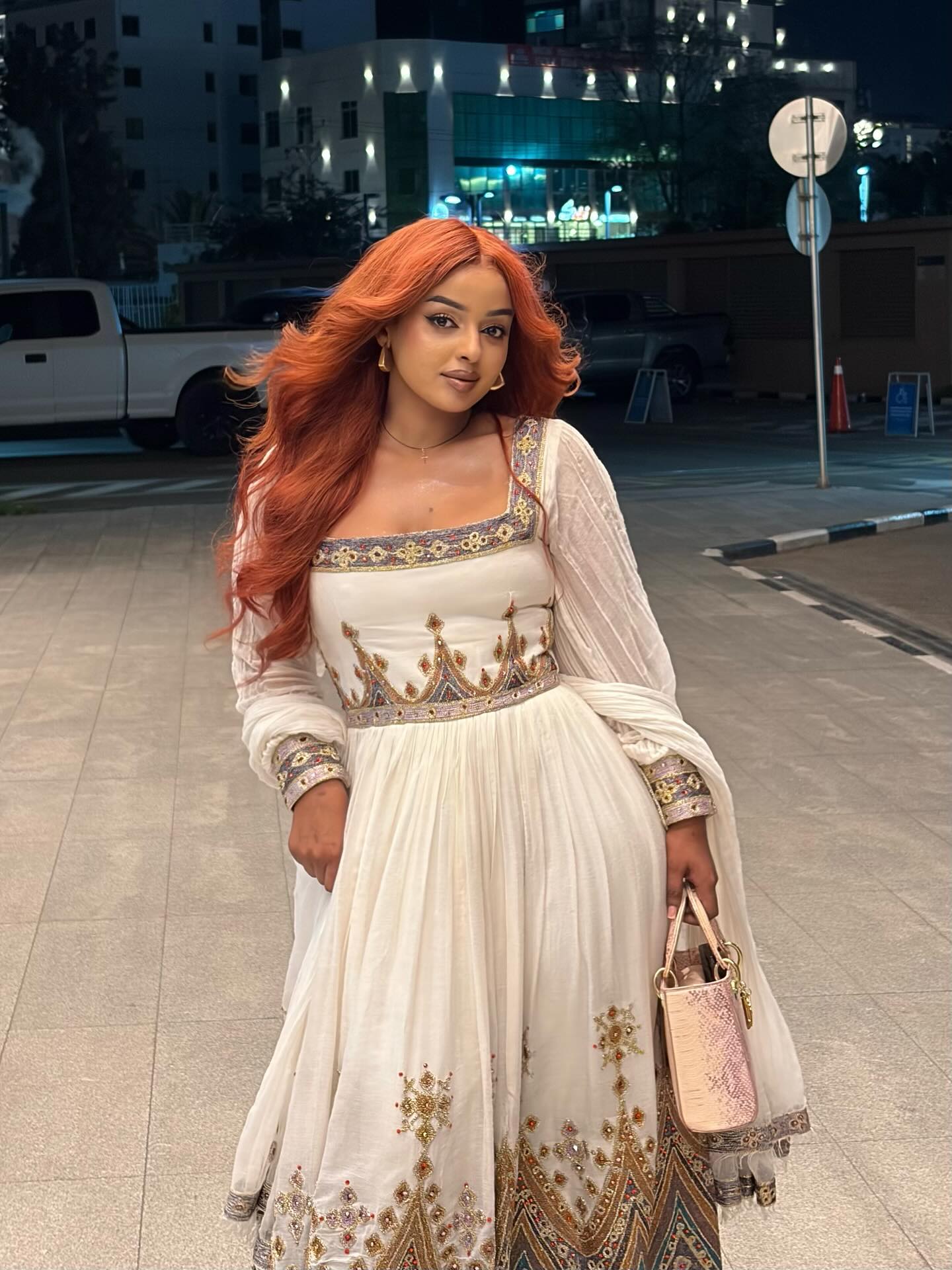 Luxurious Habesha Kemis Long Sleeve Habesha Dress For Wedding Graceful Ethiopian Wedding Dress 483